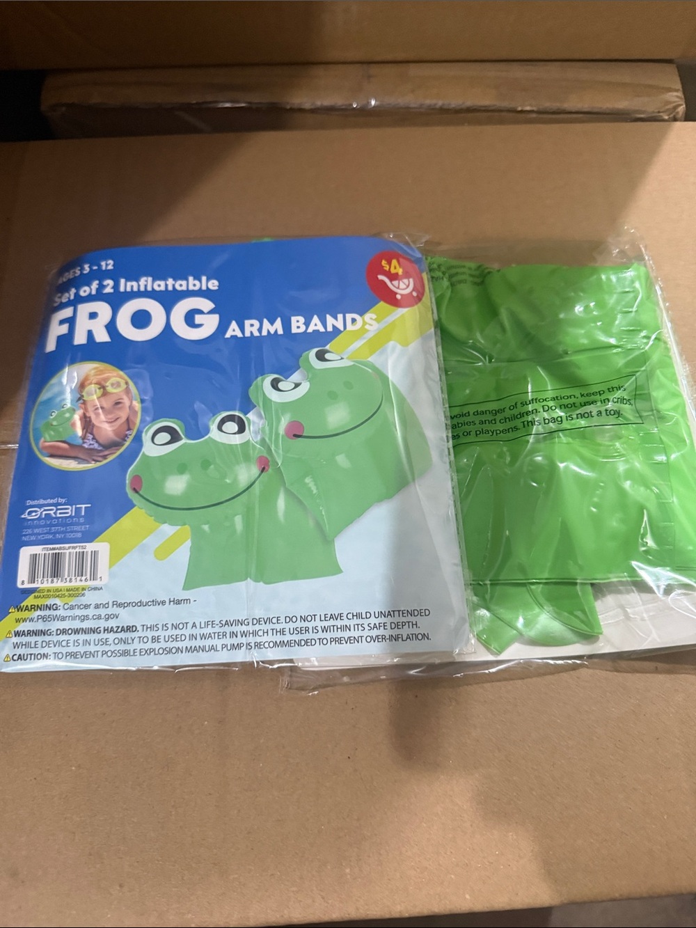 SUMMER BUNDLE - 10 for $10  — Frog Inflatable Arm Bands - Bright Green